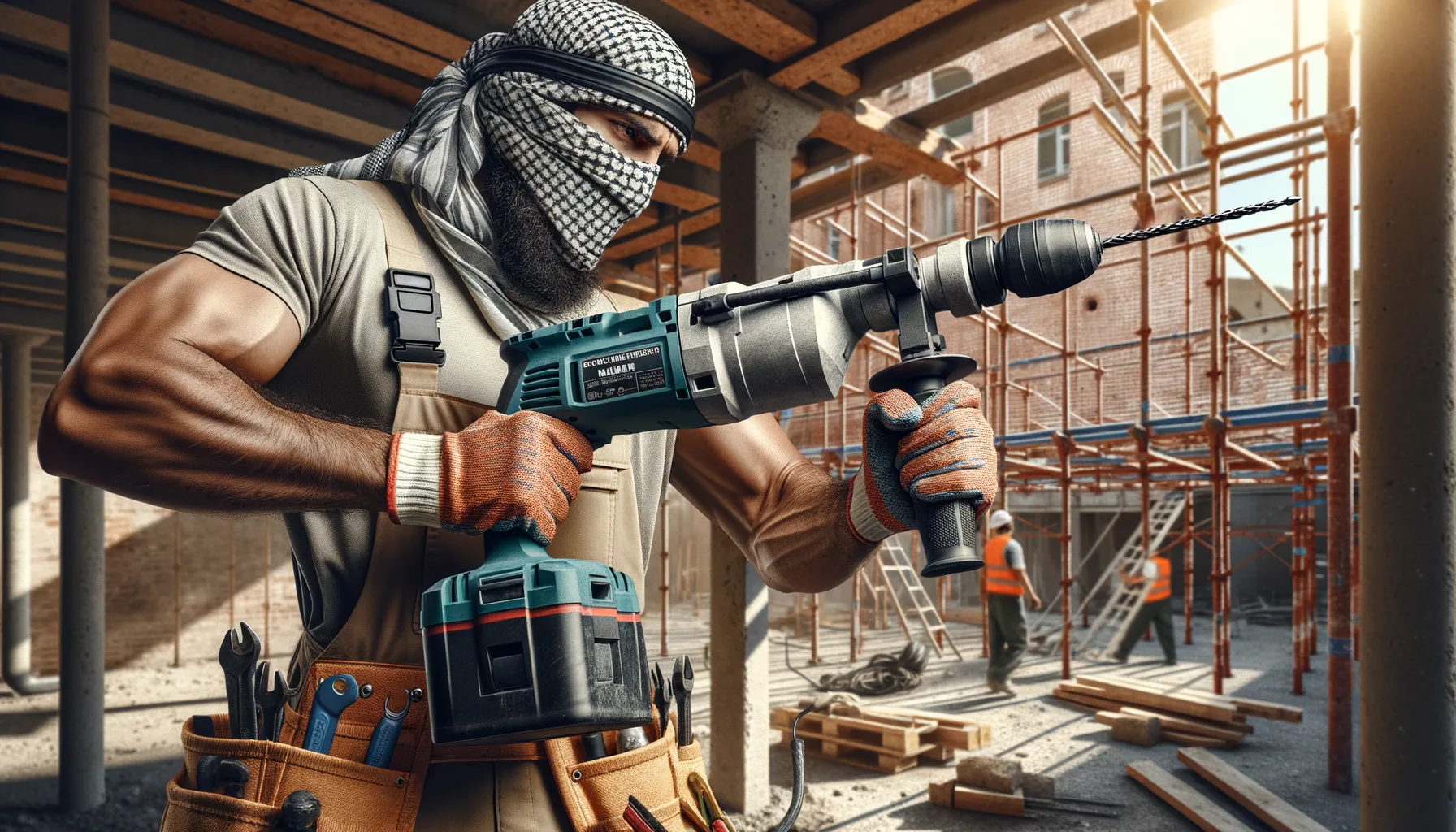 Bohrhammer richtig halten und fuehren: Ergonomie am Einsatzort