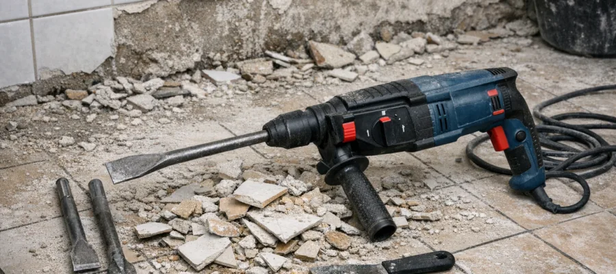 Wie Sie mit dem Bohrhammer Fliesen sicher entfernen