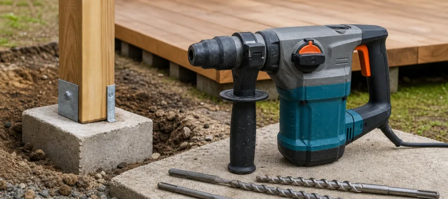Bohrhammer fuer Gartenprojekte: Pfosten setzen und Terrassen bauen